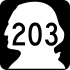State Route 203 marker