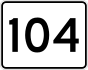 Route 104 marker
