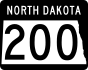 North Dakota Highway 200 marker