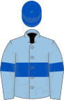 Light Blue, Royal Blue hoop, armlets and cap