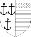 Arms of Roger Legh (or Lygh).svg