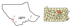 Location of Jersey Shore in Lycoming County, Pennsylvania.