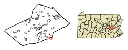 Location of Port Clinton in Schuylkill County, Pennsylvania.