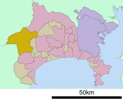 Location of Yamakita in Kanagawa Prefecture