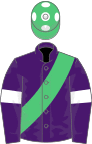 Purple, Emerald Green sash, Purple sleeves, White armlets, Emerald Green cap, White spots