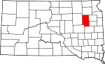 State map highlighting Clark County