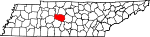 State map highlighting Williamson County