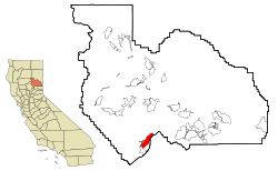 Location in Plumas County and the state of California