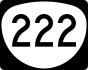 Oregon Route 222 marker