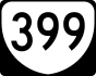 State Route 399 marker