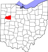State map highlighting Allen County