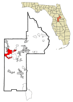 Location in Lake County and the state of Florida