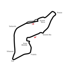 The Imola circuit in its 1991 configuration