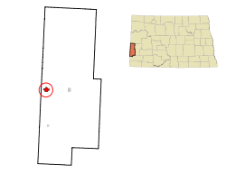 Location of Beach, North Dakota