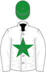 White, green star, green cap