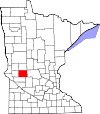 State map highlighting Pope County