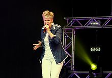 Hazell Dean performing at Manchester Pride, 2011.