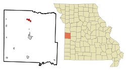 Location of Adrian, Missouri