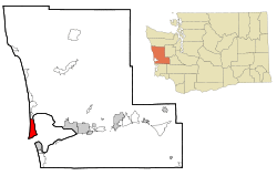 Location of Ocean Shores, Washington