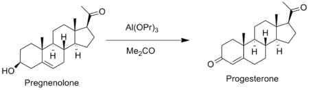 An Oppeneaur oxidation of pregnenolone