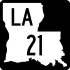 Louisiana Highway 21 marker