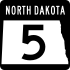 North Dakota Highway 5 marker