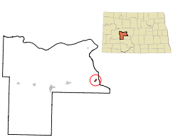Location of Stanton, North Dakota