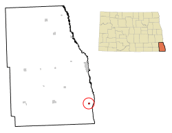 Location of Fairmount, North Dakota