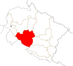 Location of Pauri Garhwal district in Uttarakhand