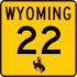 Wyoming Highway 22 marker