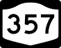 New York State Route 357 marker