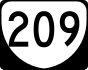 State Route 209 marker