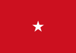 Red flag with one centered white five-point star