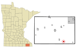 Location of Canton, Minnesota