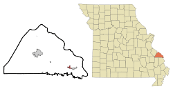 Location of Frohna, Missouri