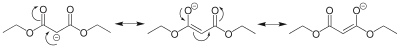 Diethyl malonate resonance.svg