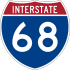 Interstate 68 marker