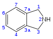 Isoindoline numbering.svg