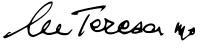 Signature of Mother Teresa