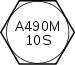 Hex cap screw-ASTM A490M 10S.svg