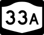 New York State Route 33A marker