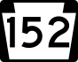 Pennsylvania Route 152 marker