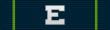 A dark blue military ribbon with 2 think green lines, one at each end of the ribbon with a large silver E centered on the ribbon.