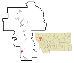 Location of Ravalli, Montana