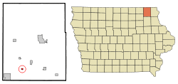 Location of Fort Atkinson, Iowa
