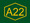 A22 highway logo