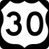 U.S. Highway 30 marker