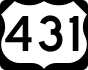 U.S. Route 431 marker