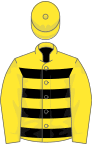 Yellow, black hoops on body