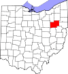 State map highlighting Stark County